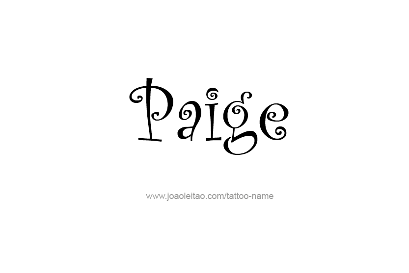 Tattoo Design Name Paige   