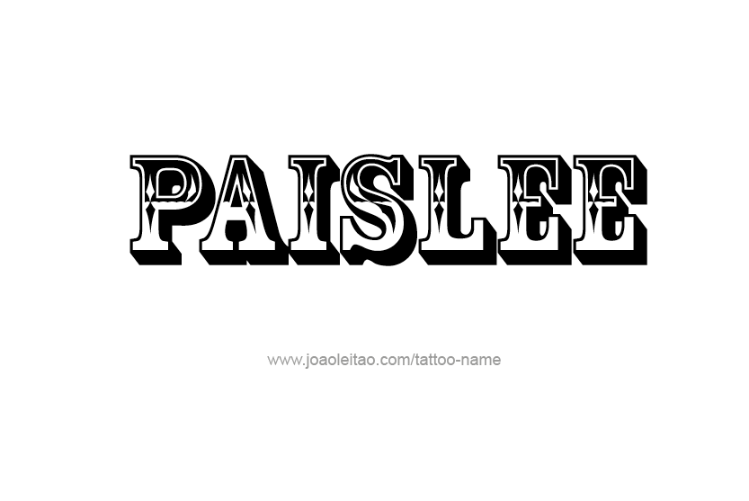 Tattoo Design Name Paislee   