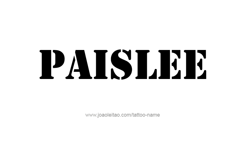 Tattoo Design Name Paislee   