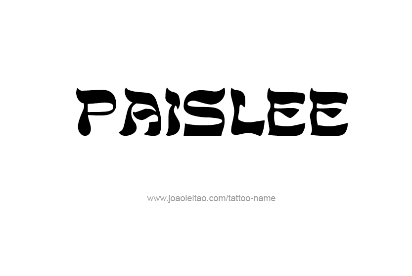 Tattoo Design Name Paislee   