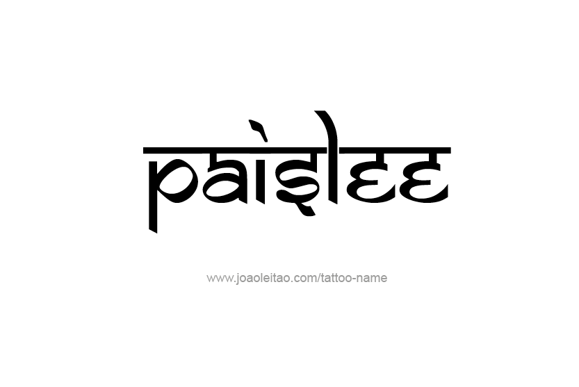 Tattoo Design Name Paislee   