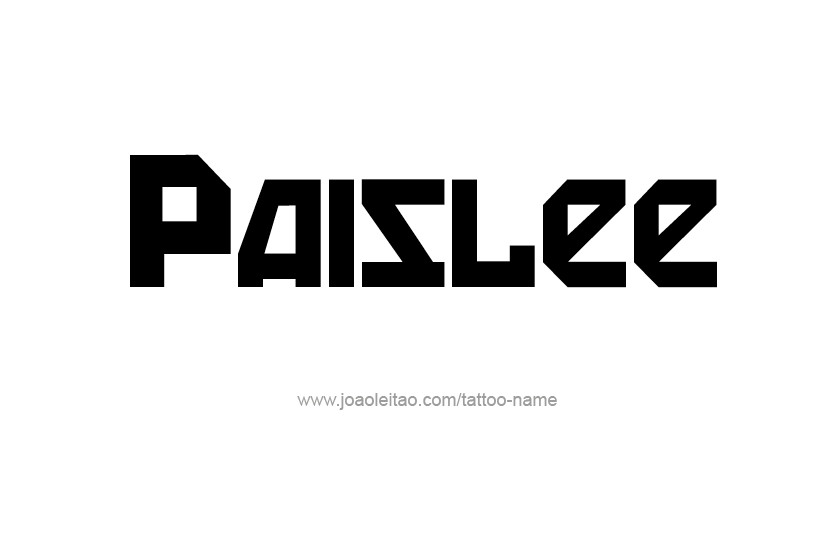 Tattoo Design Name Paislee   