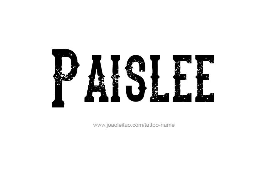 Tattoo Design Name Paislee   