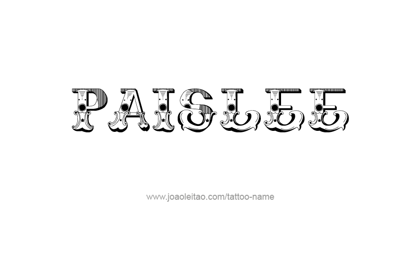 Tattoo Design Name Paislee   