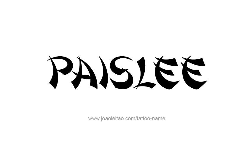 Tattoo Design Name Paislee