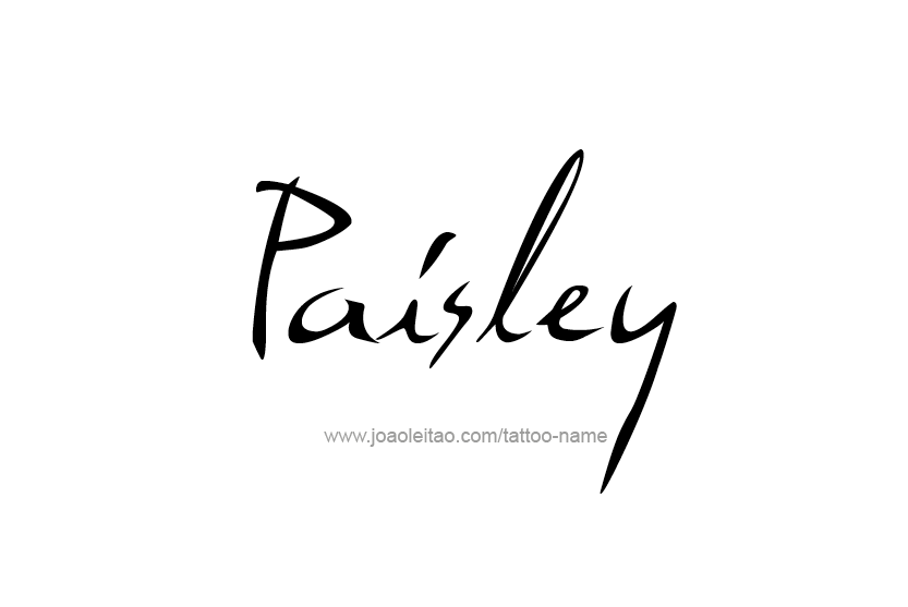 Tattoo Design Name Paisley   