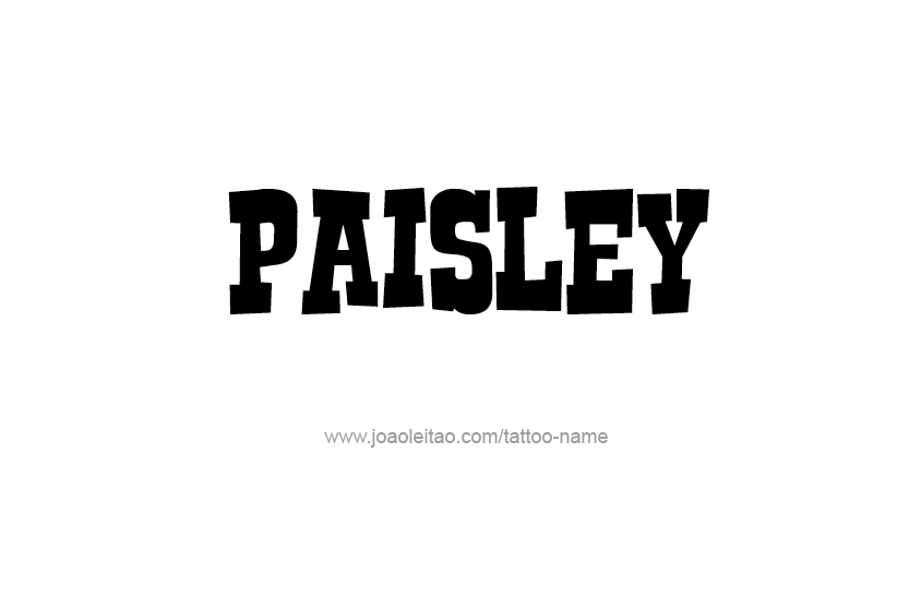 Tattoo Design Name Paisley   