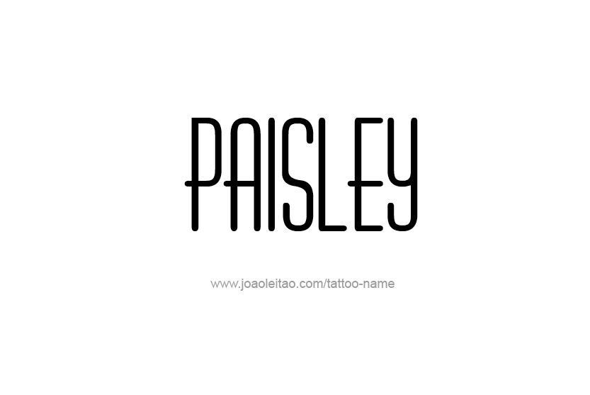 Tattoo Design Name Paisley   
