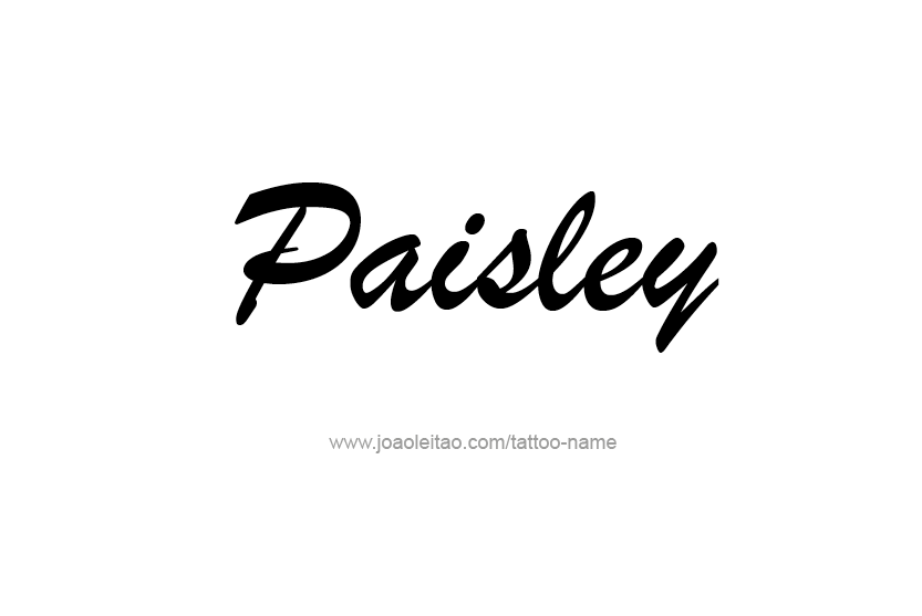 Tattoo Design Name Paisley   