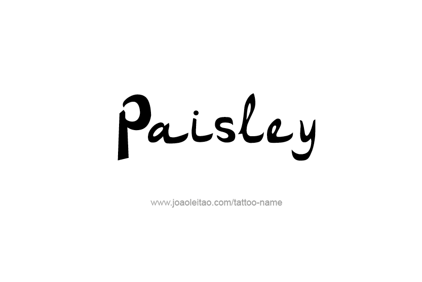 Tattoo Design Name Paisley   