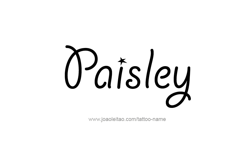 Tattoo Design Name Paisley   