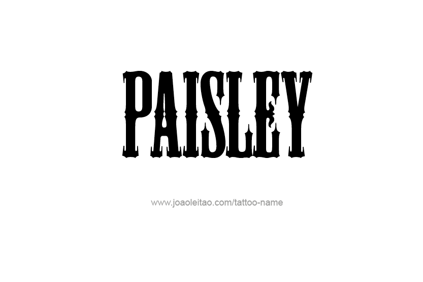 Tattoo Design Name Paisley   