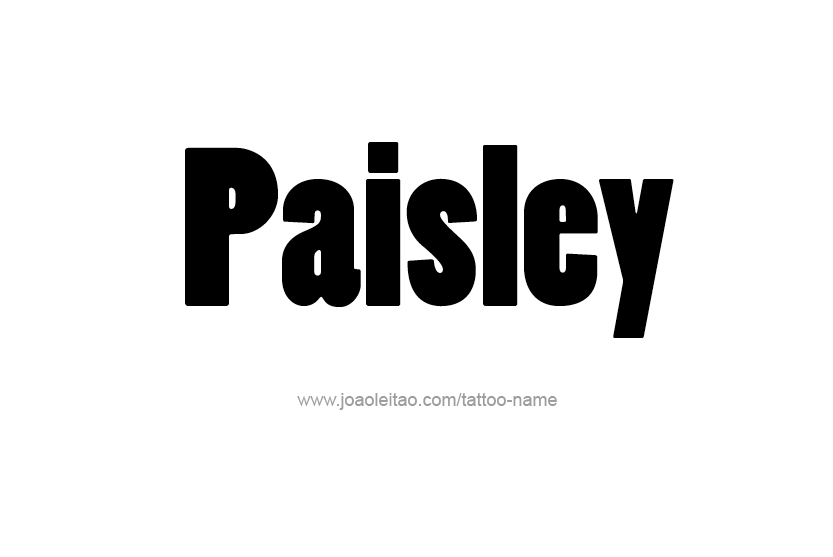 Tattoo Design Name Paisley   