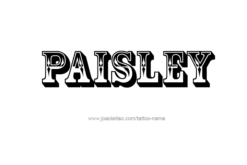 Tattoo Design Name Paisley   