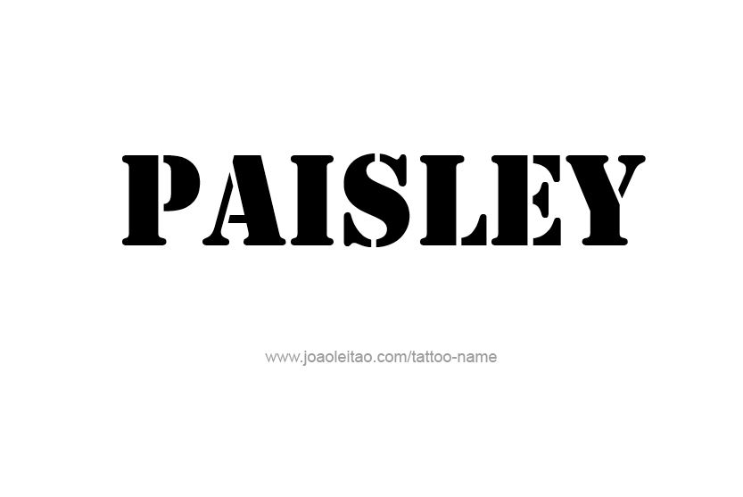 Tattoo Design Name Paisley   