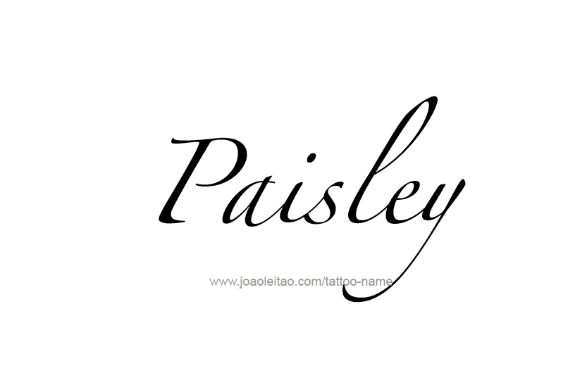 Tattoo Design Name Paisley   