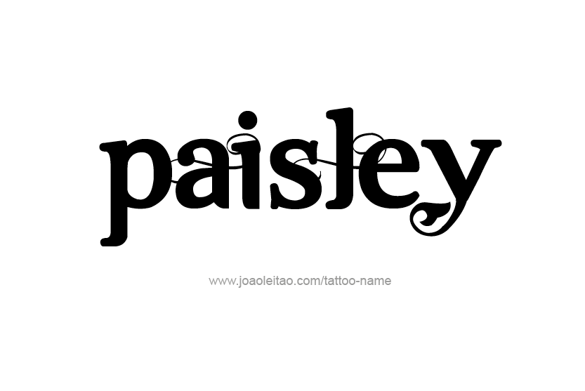 Tattoo Design Name Paisley   