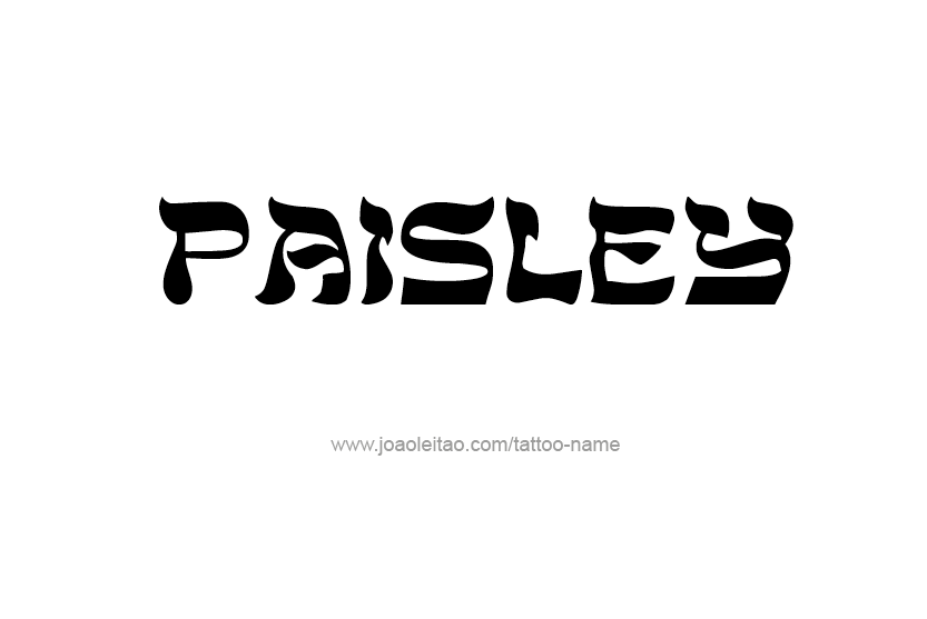 Tattoo Design Name Paisley   