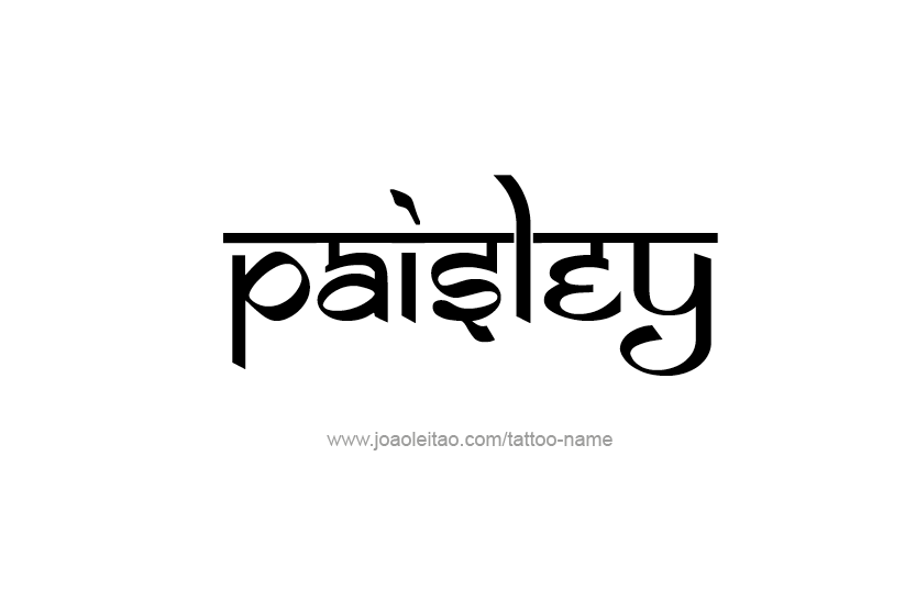 Tattoo Design Name Paisley   