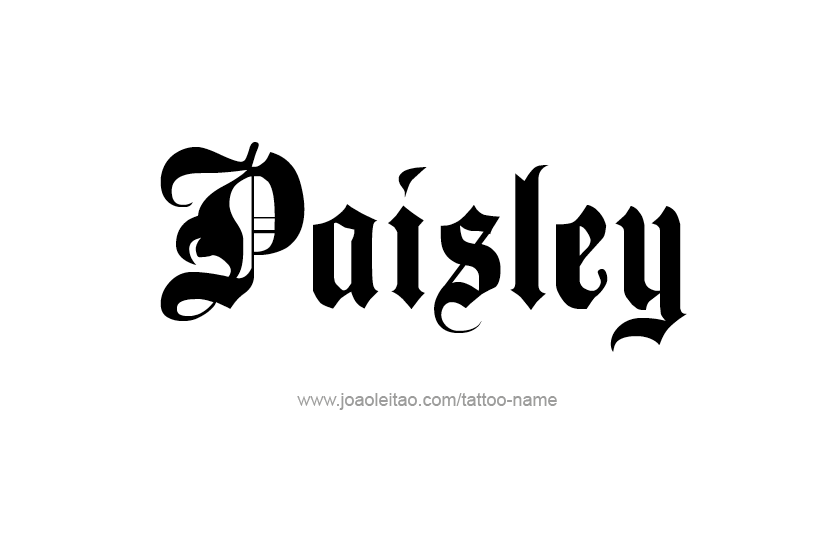 Tattoo Design Name Paisley   