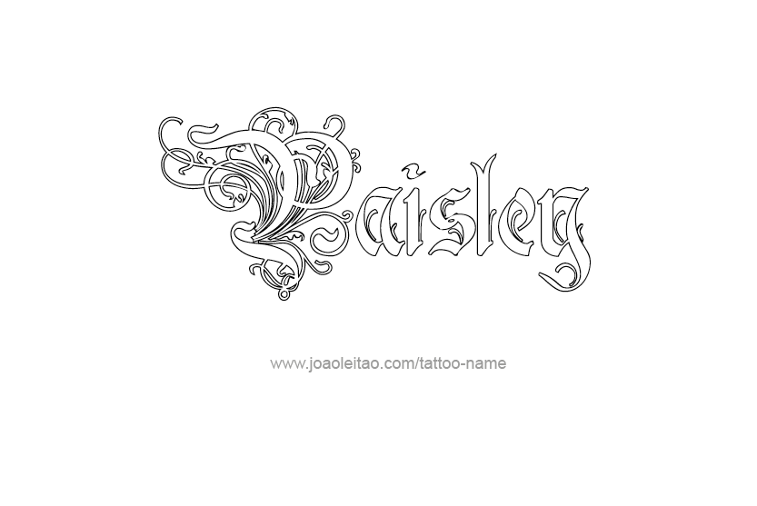 Tattoo Design Name Paisley   