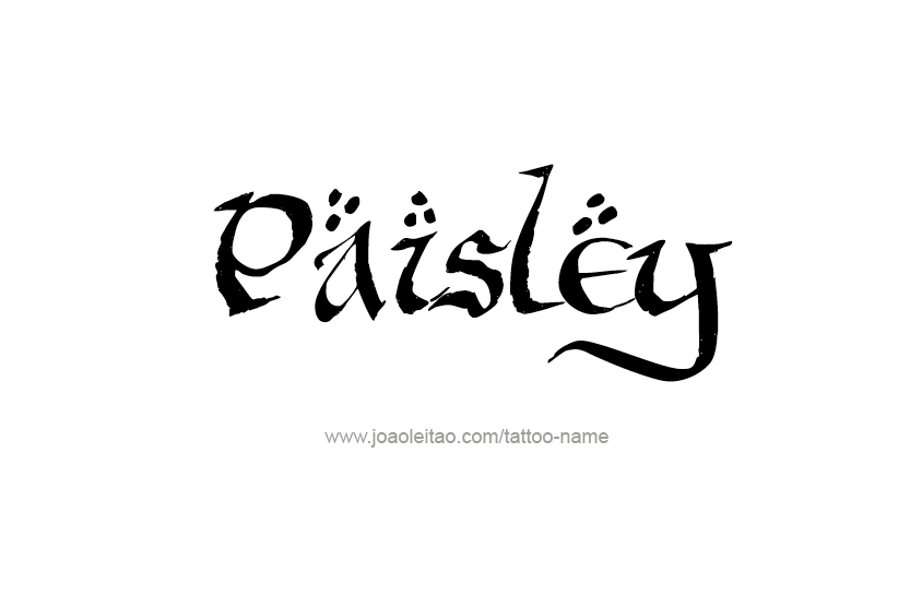 Tattoo Design Name Paisley   