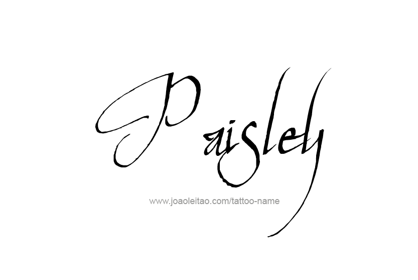 Tattoo Design Name Paisley   
