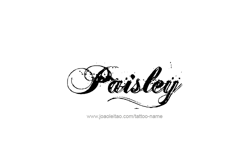 Tattoo Design Name Paisley   