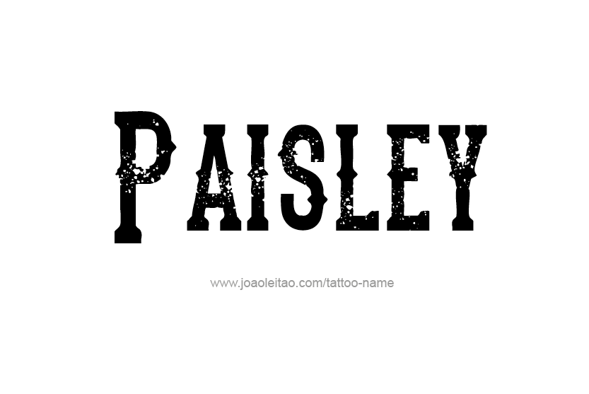 Tattoo Design Name Paisley   