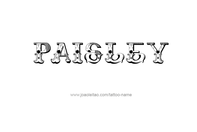 Tattoo Design Name Paisley   