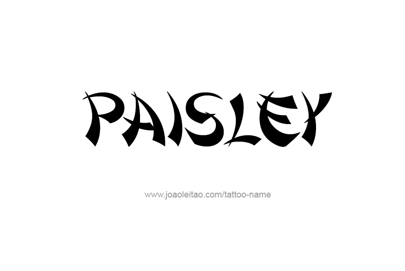 Tattoo Design Name Paisley