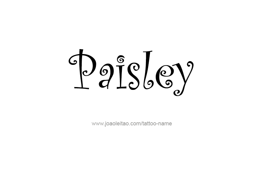 Tattoo Design Name Paisley   