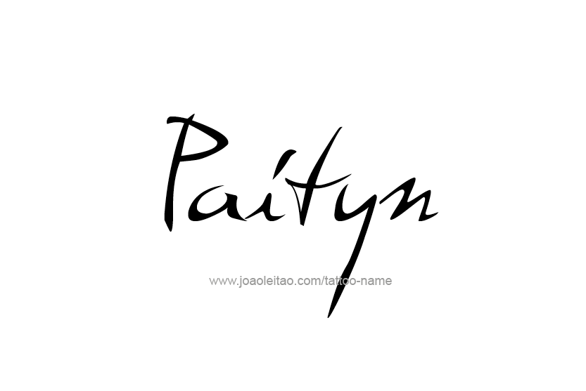 Tattoo Design Name Paityn   