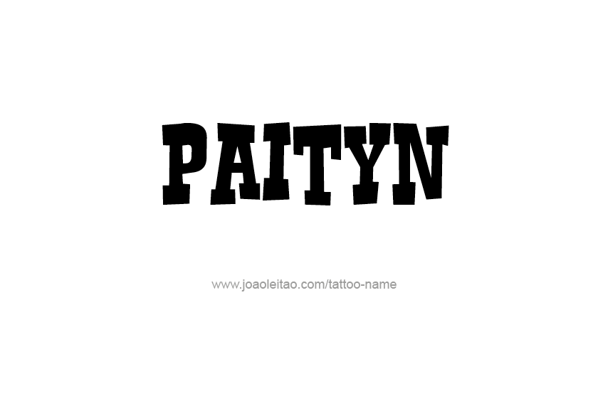 Tattoo Design Name Paityn   