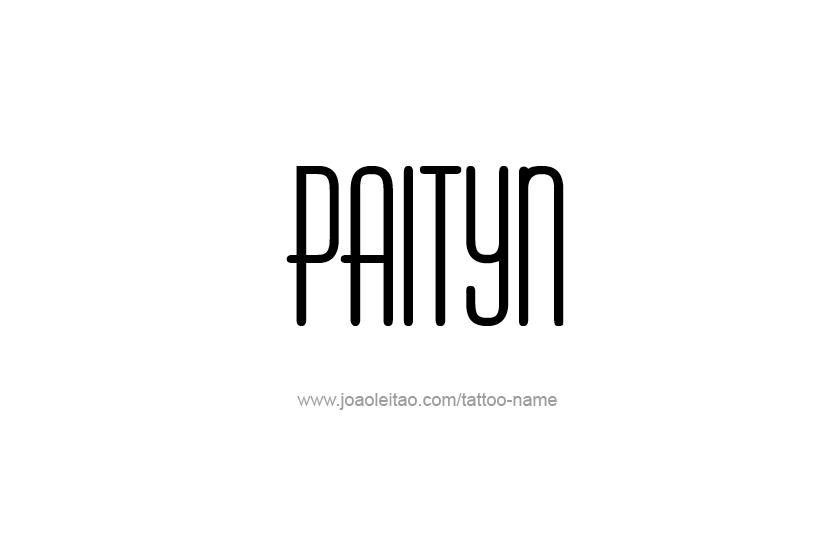 Tattoo Design Name Paityn   