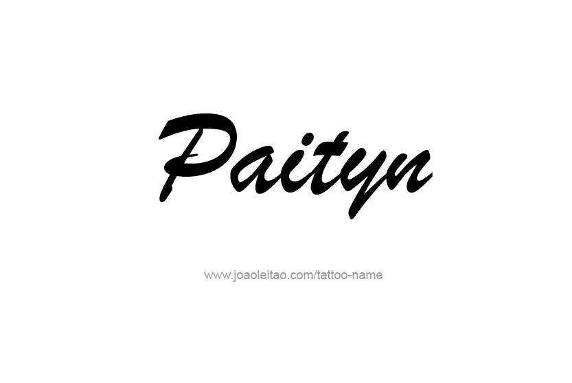 Tattoo Design Name Paityn   