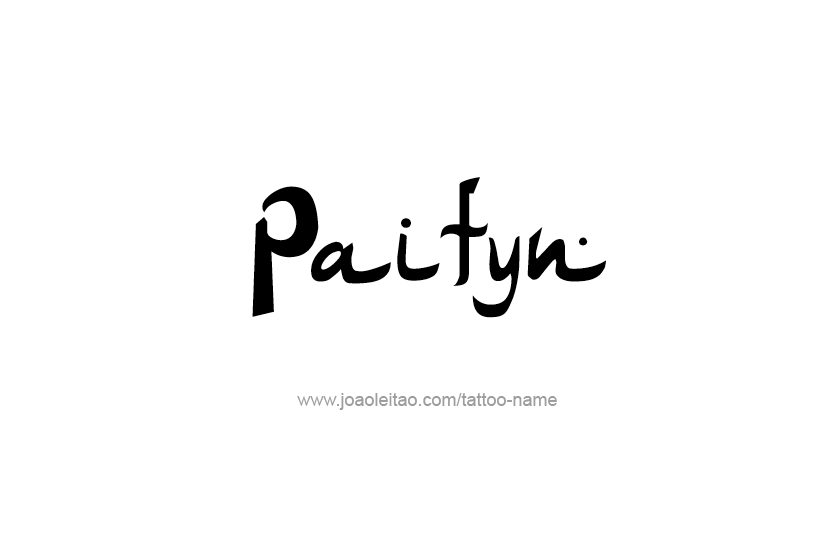 Tattoo Design Name Paityn   