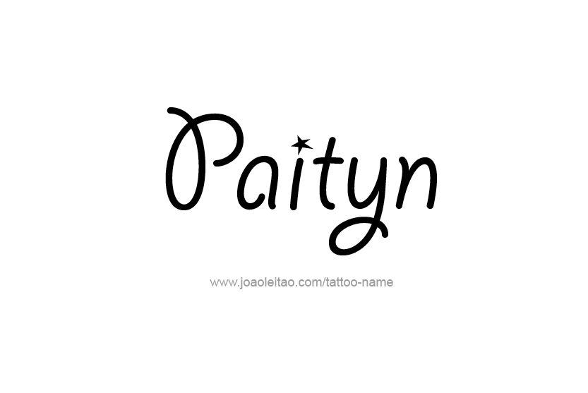 Tattoo Design Name Paityn   