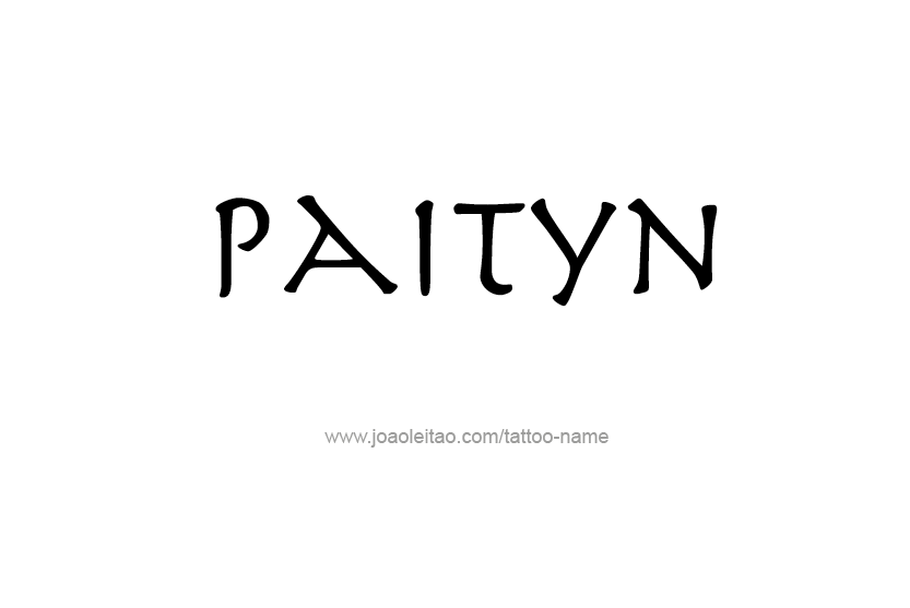 Tattoo Design Name Paityn   