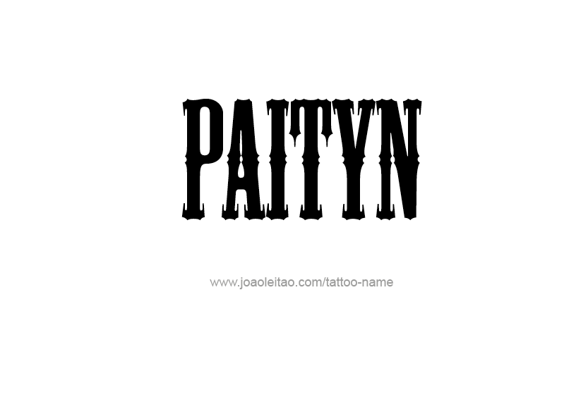 Tattoo Design Name Paityn   