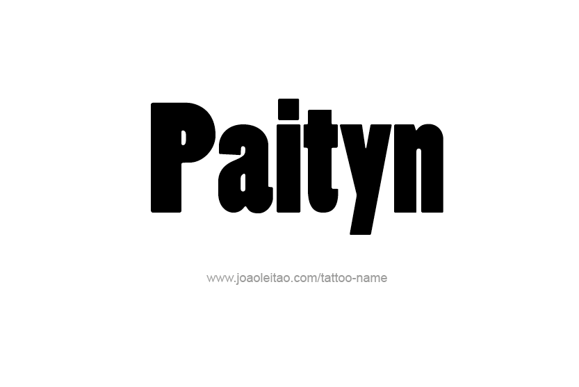 Tattoo Design Name Paityn   