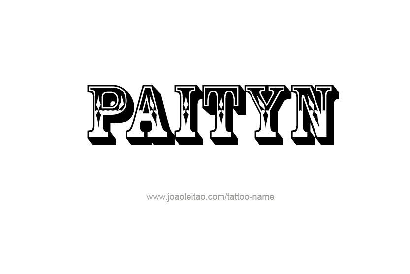 Tattoo Design Name Paityn   