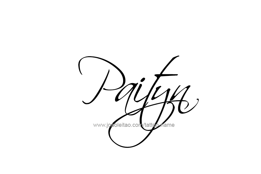 Tattoo Design Name Paityn   