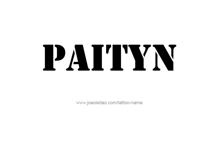 Tattoo Design Name Paityn   