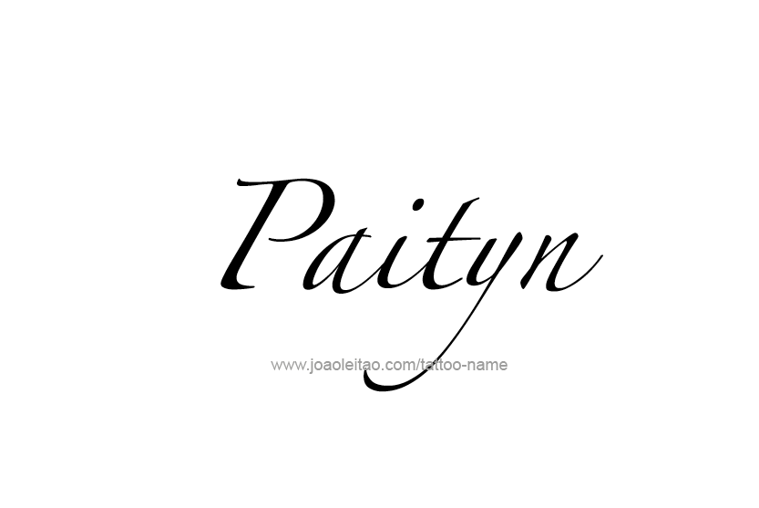 Tattoo Design Name Paityn   