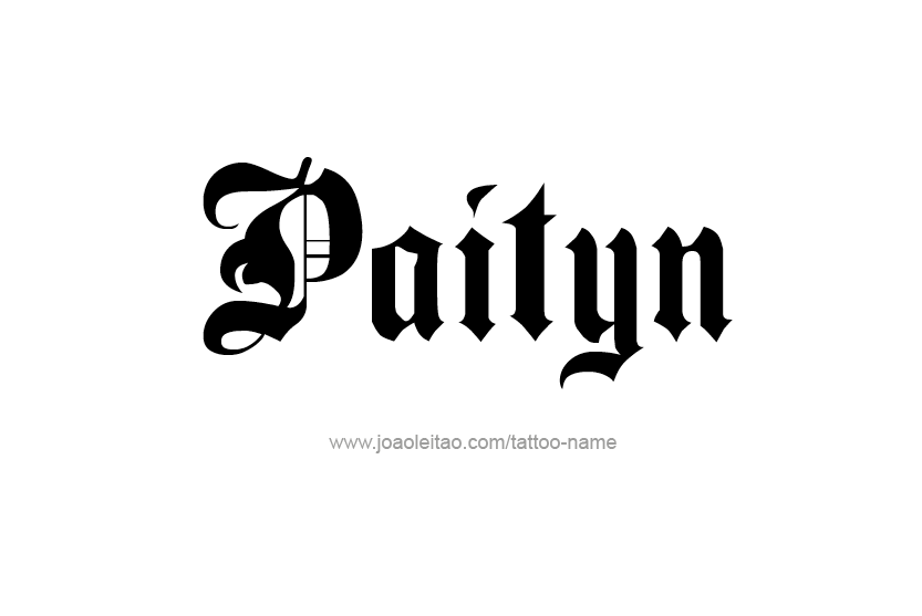 Tattoo Design Name Paityn   