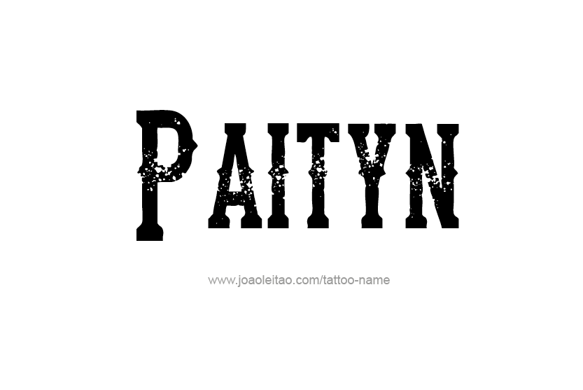 Tattoo Design Name Paityn   