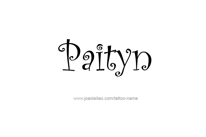 Tattoo Design Name Paityn   