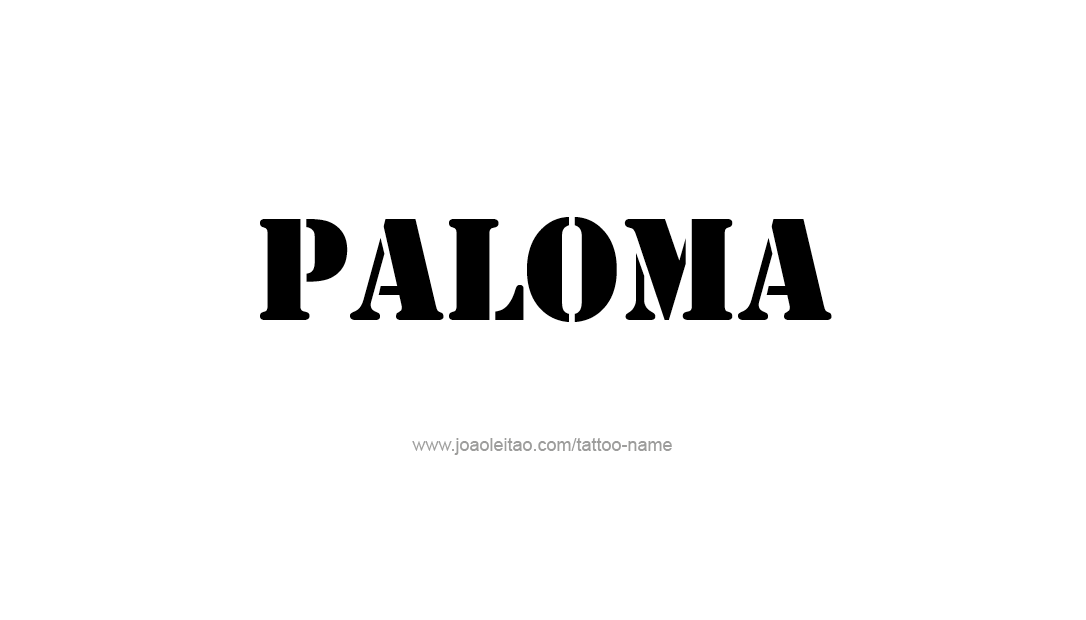 Tattoo Design Name Paloma   