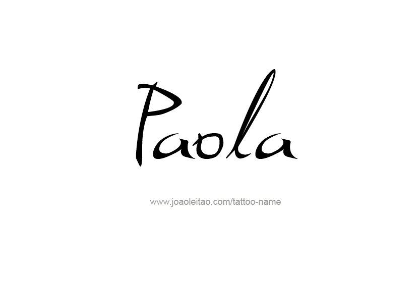 Tattoo Design Name Paola   